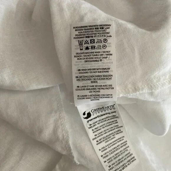 Boden Una Linen Embroidered Maxi Dress, Floral Garland, Ivory, 6P - Picture 10 of 11